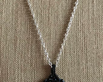 Blue Bead Embroidered Pendant Free Shipping Available
