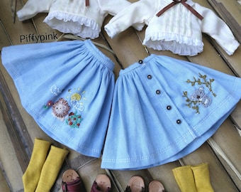 Hand embroidery : Blythe,pureneemo s,licca,jerryberry or similar size.