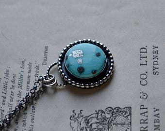 White Water Turquoise with Pyrite Necklace