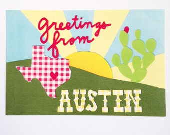 Greetings from Austin Postcard