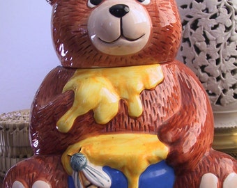 Vintage Bear with Honey Jar