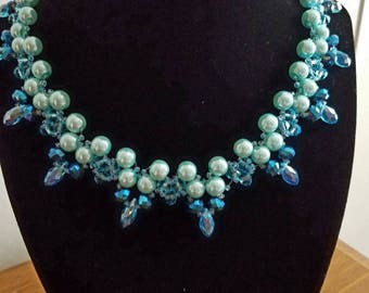 Pearls with Crystals Necklace