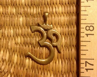 Brass Om Pendant from Thailand