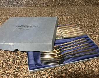 12 Pc Rogers & Bro 12 Forks and Knives in Original Box