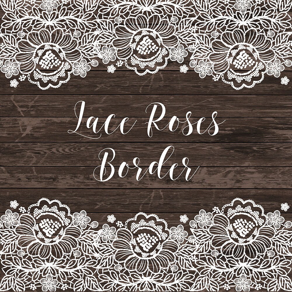 Download Lace border rustic Wedding invitation border frame lace