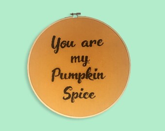 pumpkin spice embroidery