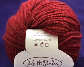 Wine, Merino Wool & Cashmere Blend Yarn For Knitting / Crocheting