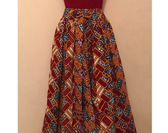 Ankara maxi skirt | Etsy