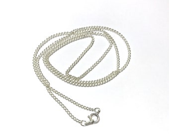 Chain necklace, silver plated chain, curb chain, nickel free chain