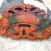 Antique Dragon Orange Red Jade Pendant , Carved brown Jade Pendant, Flower Bird Jade Pendant bead Amulet Talisman Necklace Pendant making 08