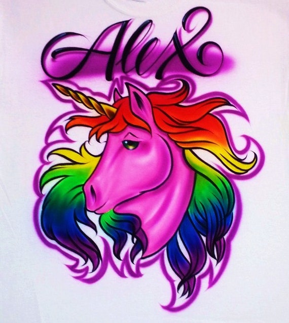 airbrush unicorn shirt