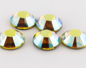 Swarovski 2058 Citrine AB Flatback Rhinestone (5ss, 7ss, 9ss, 20ss)