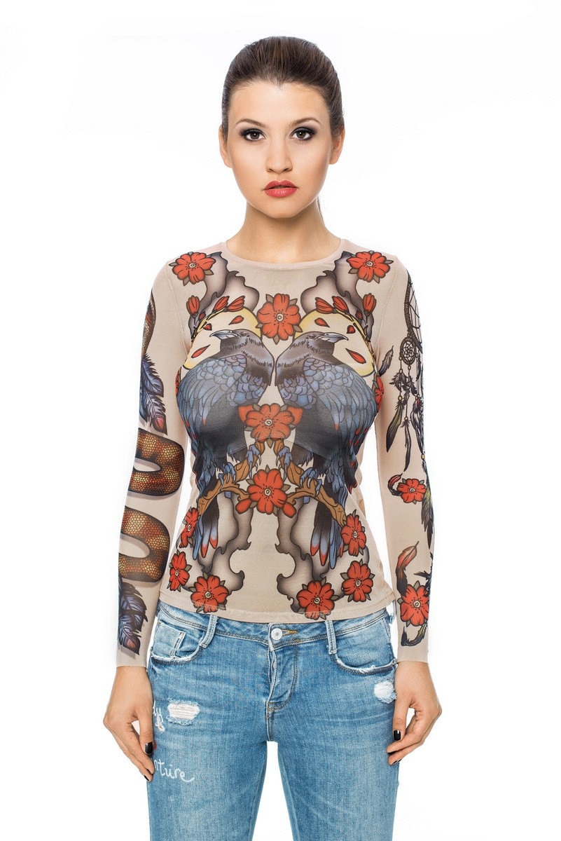 tattoo mesh shirt