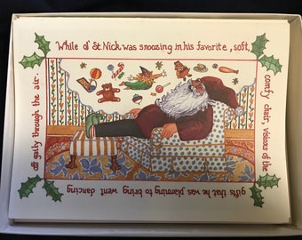 Santa Claus Cards 5x7inch 12 per box Original art