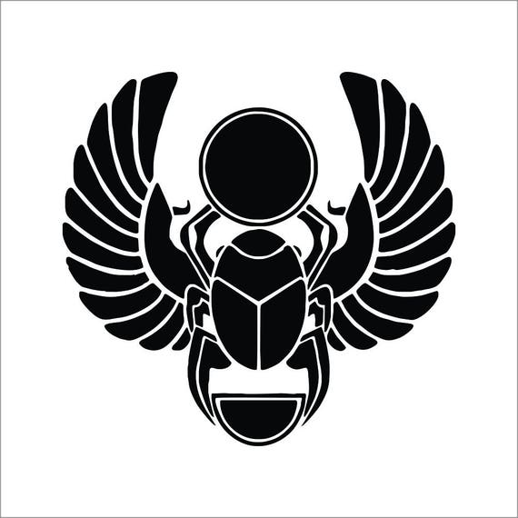 Khepri Scarab Beetle Ancient Egypt Vinyl Decal / Sticker