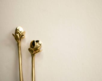 set of two abstract pins with snake scales, minimalistic pin, botanical brooch, nature inspired jewelry
