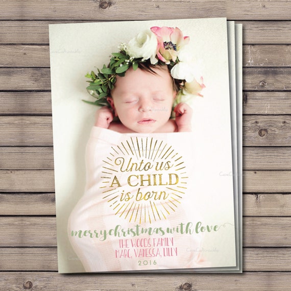 christmas birth announcements