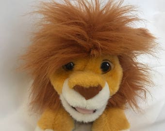 Lion King Vintage Roaring Simba Puppet Plush 1993