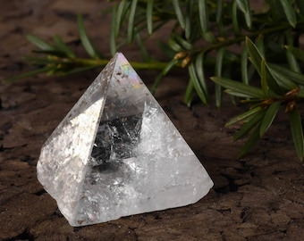 APOPHYLLITE Pyramid - S, M, L and XL - Clear Crystal Pyramid, Apophyllite Crystal Point, Healing Pyramid Crystal, Apophyllite Cluster E0351