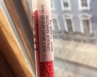 Miyuki Seed Beads Opaque Maroon 11-9408 23g Tube Size 11