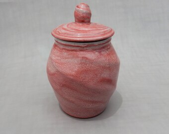 Ceramic Jar With Lid - Storage Pottery Jar - Utilitarian Vessel