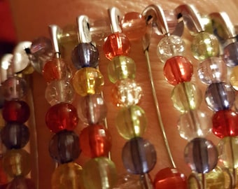 Beaded Safety Pin Bracelet