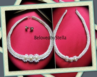 Crochet necklace PATTERN and tutorial (pdf file).
