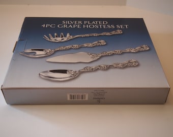 Godinger Silver Plated 4 Piece Grape Hostess Set