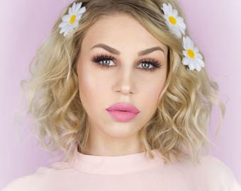 Daisy flower hair clips Trio