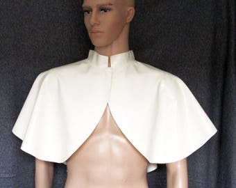 Latex Kurcape Open, with stand-up collar