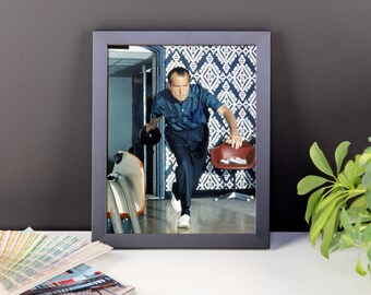 Richard Nixon Bowling Photo Poster