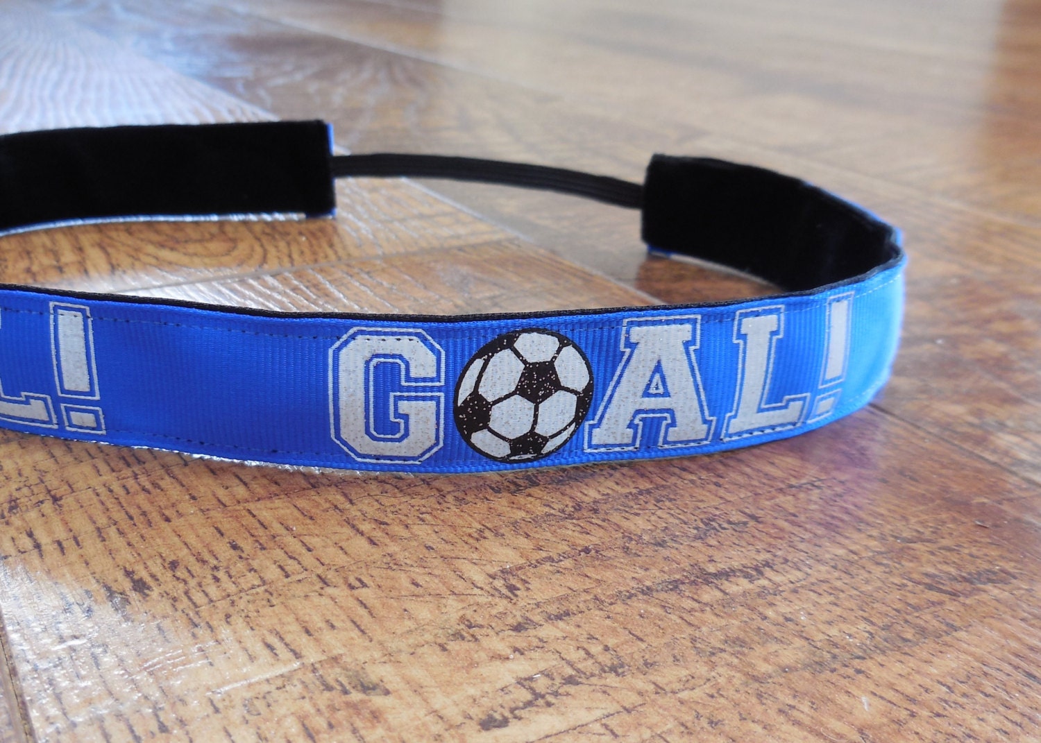 Blue soccer headband. Soccer headband women's soccer