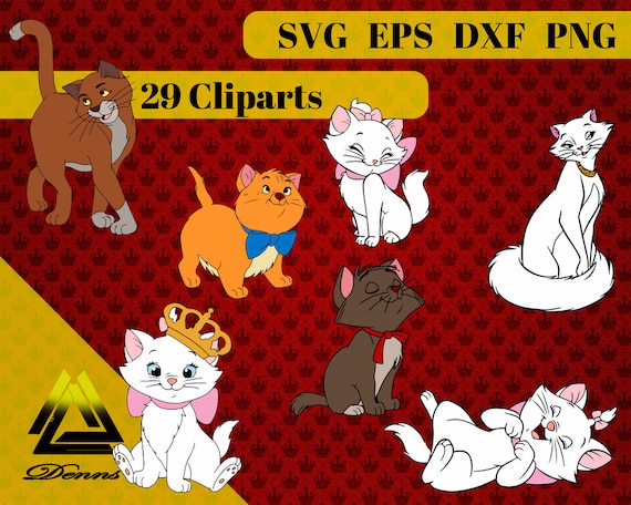 Aristocats Clipart 29 Svg Eps Png Dxf Files 300 PPI