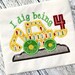 Digger Birthday 4 Digital Machine Embroidery Applique Design 4 Sizes Backhoe Excavator Pay Loader