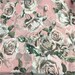new arrival big sweet rose green leaf pink chiffon fabric for dress by yard women summer material