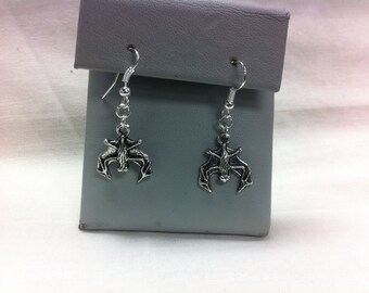 Vampire bat earrings