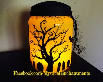 Halloween Lantern Haunted Cemetry Halloween Luminary