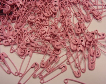 60 pink color safety pins, 23 mm