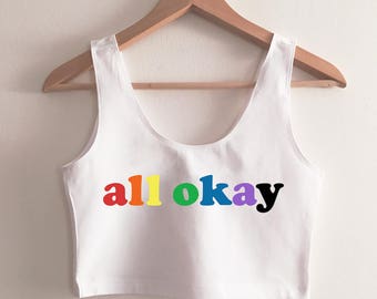 all okay Spandex Crop Tank - by So Effing Cute