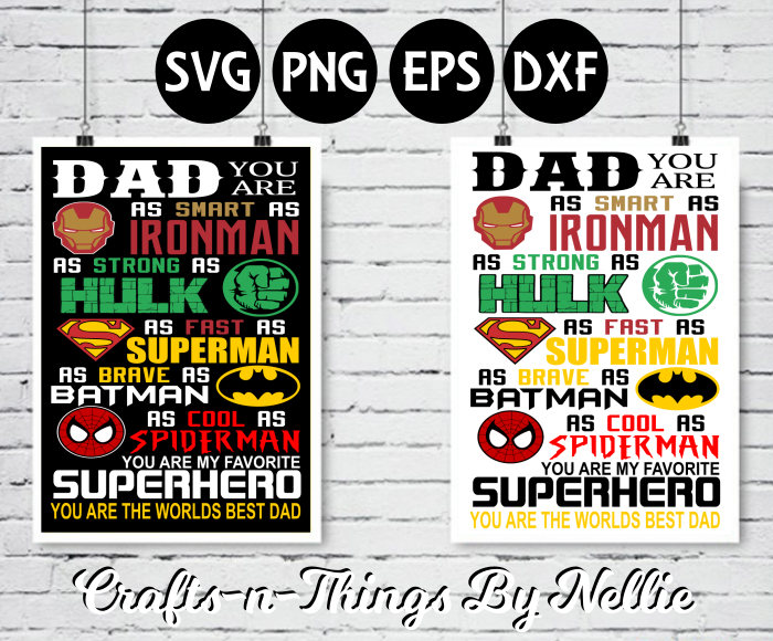 Dad Superhero SVG