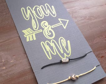 YOU and ME: couples + friendship WISH bracelets