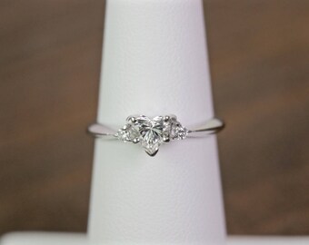 Heart shaped diamond ring