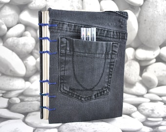 Coptic Stitch Jean Notebook Journal