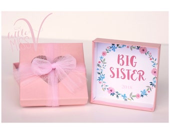 Big sister gift packaging add on. Big sister gift. New sister gift. Personalized gift. Shower gift.