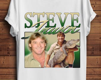 Steve Irwin T Vintage Style Shirt Crocodile Hunter