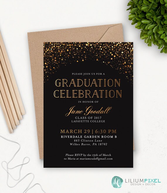 College Graduation Invitation Template / Grad Party Invites