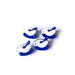 4 Royal Blue & White Coffee Cup Buttons, Kid Button, French Button
