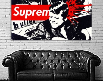 21 Poster Hypebeast Supreme Canvas & Stretcher Bars Frame