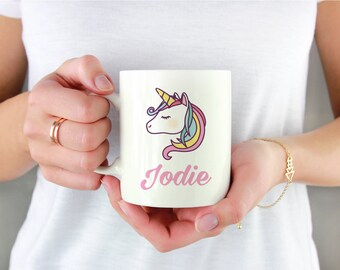 Custom Unicorn Mug, Unicorn Coffee Mug, Personalized Mug, Tea Cup, Custom Coffee Cup, Personalized Gifts, Gifts For Her, Custom Name, Mugs