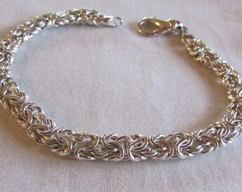 Sterling Silver Link Bracelet 7 3/4" Length